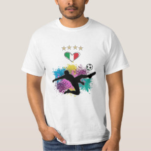 T-shirt Italie Football Fan Chemise Drapeau de football