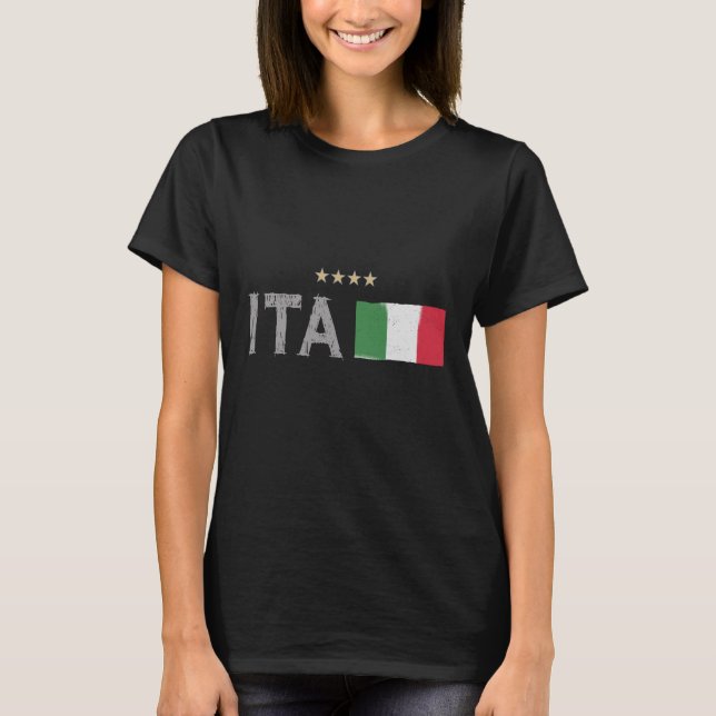 T-shirt Italie Football Fan Shirt Drapeau (Devant)