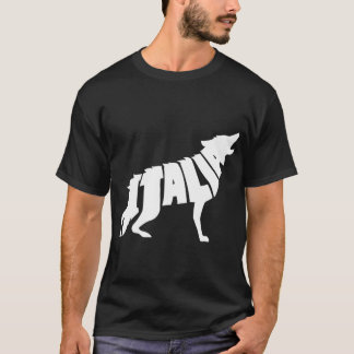 T-shirt Italie Howling Wolf italien Word Art drôle Animal