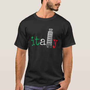 T-shirt Italie Italia Italia Pavillon Italien Fierté Tour