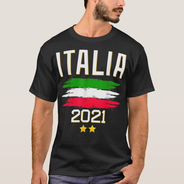 T-shirt Italie Italienne Champions de football Italia Son  (Devant)