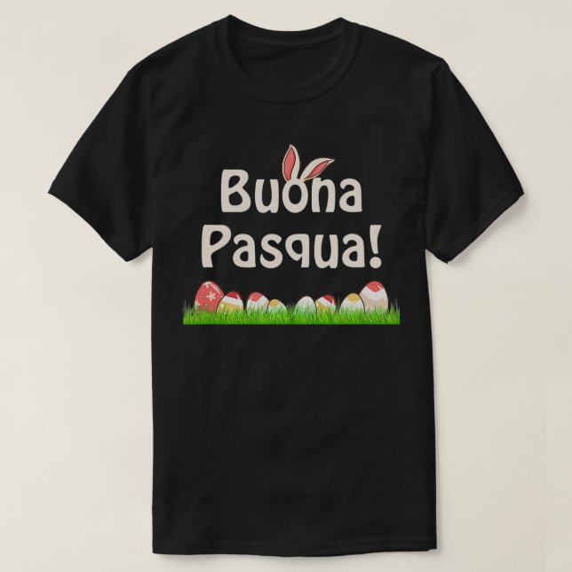 T-shirt Italie Pâques heureux Italie Pâques Buona Pasqua (Design devant)