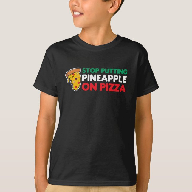 T-shirt Italie Pizzas Italien Pas D'Ananas Sur Pizza (Devant)