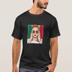 T-shirt Italie Pour Fille Drapeau Italienne Pour Femmes It