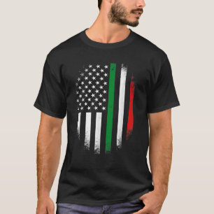 T-shirt Italie USA Drapeau 4 juillet Italie patriotique am