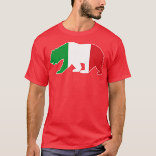 T-shirt Italien Brown Ours Italie Drapeau Italia Italiano