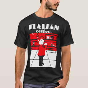 T-shirt Italien Café Lover Espresso Mid Century Moderne C