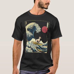 T-shirt Italien Greyhound Japonais Kanagawa Wave Funny Sur