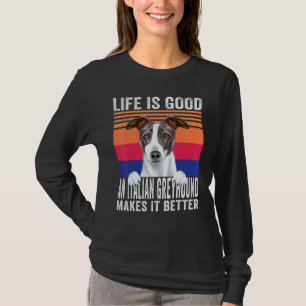 T-shirt Italien Greyhounds rend votre vie bonne Vintage
