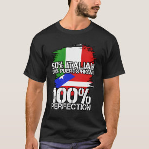 T-shirt Italien Puerto Rico Pride Rico Funny Latino Cadeau