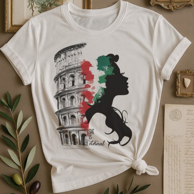 T-shirt Italienne du Patrimoine Femme et Colisée Tee (Créateur téléchargé)