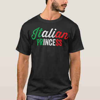 T-shirt Italienne Princesse Funny Italia Italia