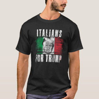 T-shirt Italiens pour Trump Amérique et Italie patriotique