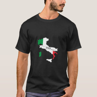 T-shirt italy flag map