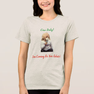 T-Shirt Italy Travel Trip Gelato Tri-Blend Shirt