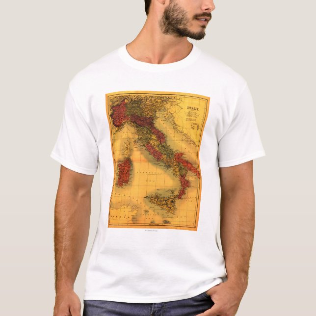T-shirt ItalyPanoramic MapItaly (Devant)