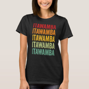 T-shirt Itawamba Comté Mississippi Texte arc-en-ciel