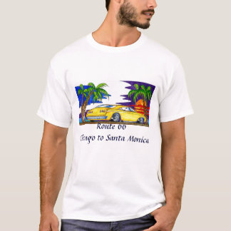 T-shirt Itinéraire 66 Chicago vers Santa Monica