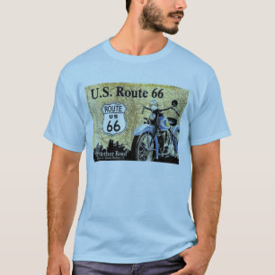 T-shirt "Itinéraire 66 de Vintage-U.S. avec l'annonce de