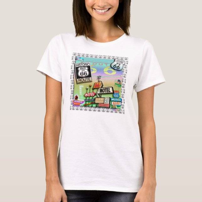 T-shirt ITINÉRAIRE 66 - Le tee - shirt de route de mère (Devant)