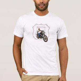 T-shirt Itinéraire classique 66 de moto de mégère de