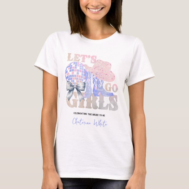 T-shirt Itinéraire du week-end du rodéo de la Bachelorette (Devant)