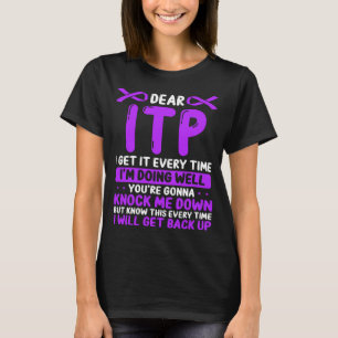 T-shirt ITP Awareness Month ITP Warrior Purple ITP Ribbon