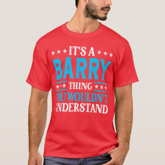 T-shirt Its A Barryhing Surname Funnyeam Family Last Name 