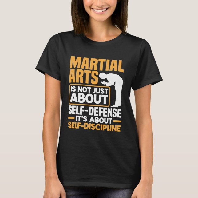 T-shirt It's About Self Discipline Karate Jiu Jitsu (Devant)