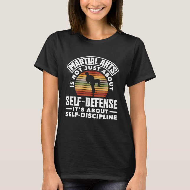 T-shirt It's About Self Discipline Karate Jiu Jitsu  2 (Devant)