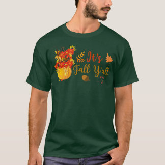 T-shirt Its Affaire Yall Cute Pumkin Leaves Autumn Seas