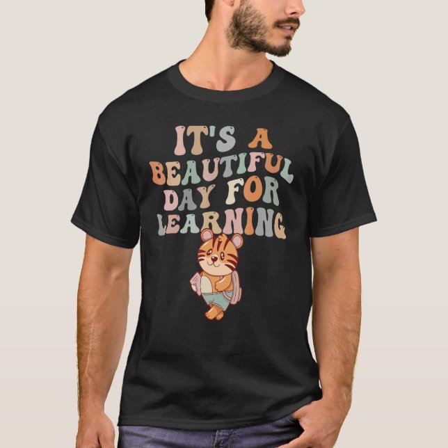 T-shirt It's Beautiful Day For Learning Retro Teacher 1 (Devant)