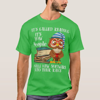 T-shirt It's Called Reading Book Lover Owl