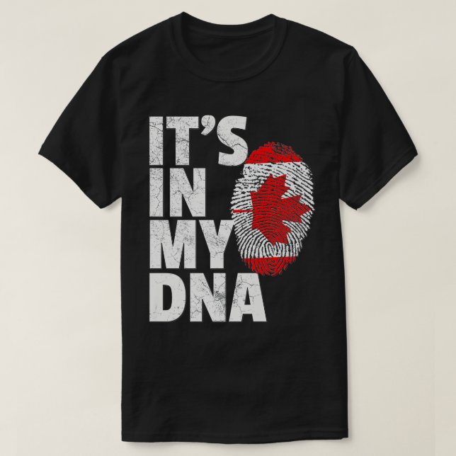 T-shirt ITS DANS MON ADN Drapeau canadien Fête des pères G (Design devant)