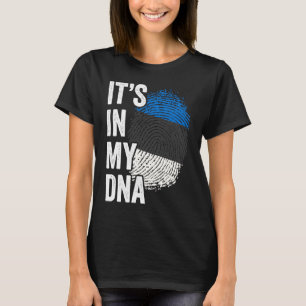 T-shirt ITS DANS MON ADN Estonie Drapeau Estonienne Racine