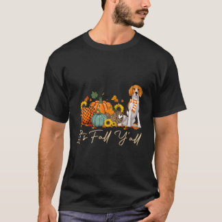 T-shirt It'S Fall Y'All Beagle Leopard Pumpkin Halloween F