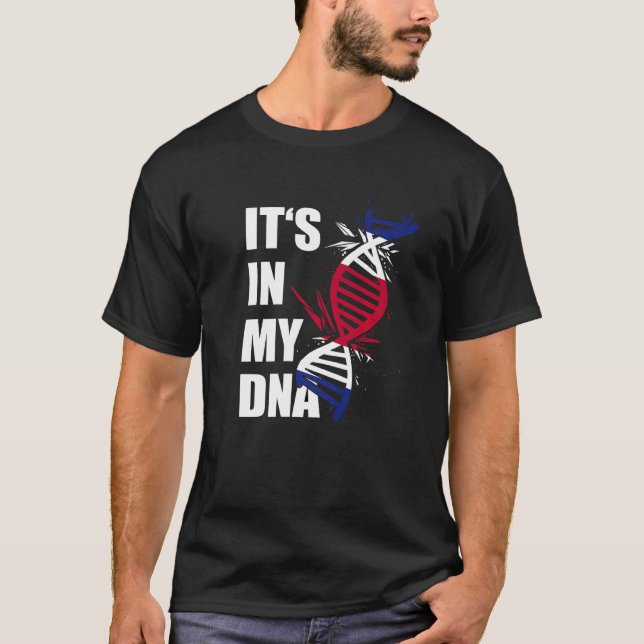 T-shirt It's In My DNA Costa Rican Roots Costa Rica Pride  (Devant)