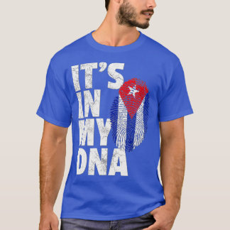 T-shirt ITS IN MY DNA Cuba Flag Cuban T Shirt Novelty