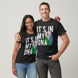 T-shirt It's in my DNA Djibouti Flag Fingerprints