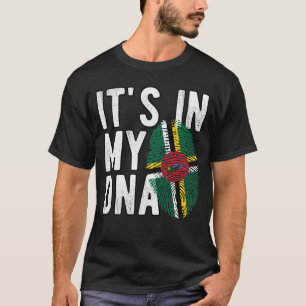 T-shirt It's in my DNA Dominica Flag Fingerprints