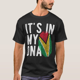 T-shirt It's in my DNA Guyana Flag Fingerprints