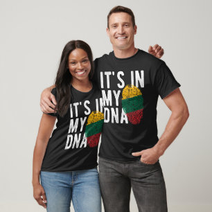 T-shirt It's in my DNA Lithuania Flag Fingerprints