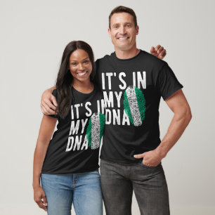 T-shirt It's in my DNA Nigeria Flag Fingerprints
