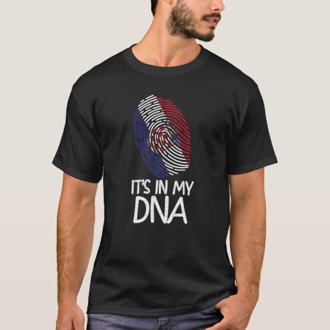 T-shirt It's In My DNA  Proud Croatian Flag Fingerprint (Devant)