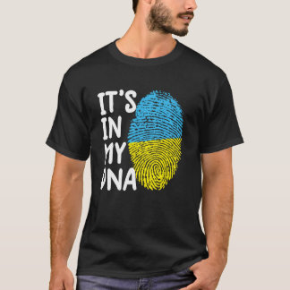 T-shirt It's in My DNA Ukraine Tee Ukrainian Ukraine Flag