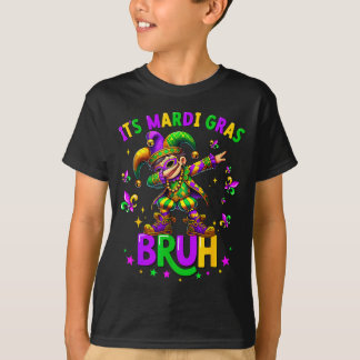 T-shirt It's Mardi Gras Bruh Dabbing Leprechaun Jester New