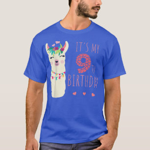 T-shirt It's My 9th Birthday Nine Year Old Girl Birthday C