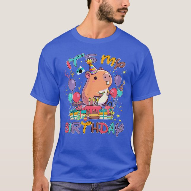 T-shirt Its My Birthday Capybara Lovers Birthday Party Boy (Devant)