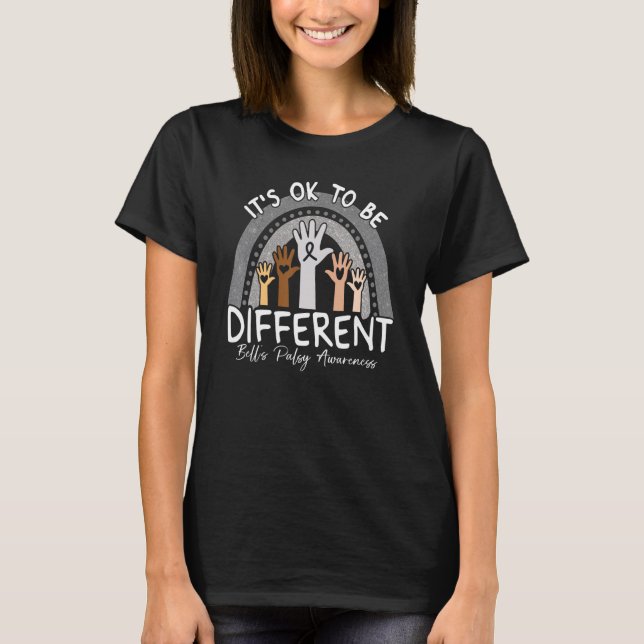 T-shirt It's Ok To Be Different Bellu2019s Palsy Awareness (Devant)