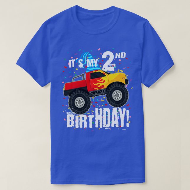 T-shirt Itx27s Mon 2e Camion Monster Anniversaire Pour 2 A (Design devant)